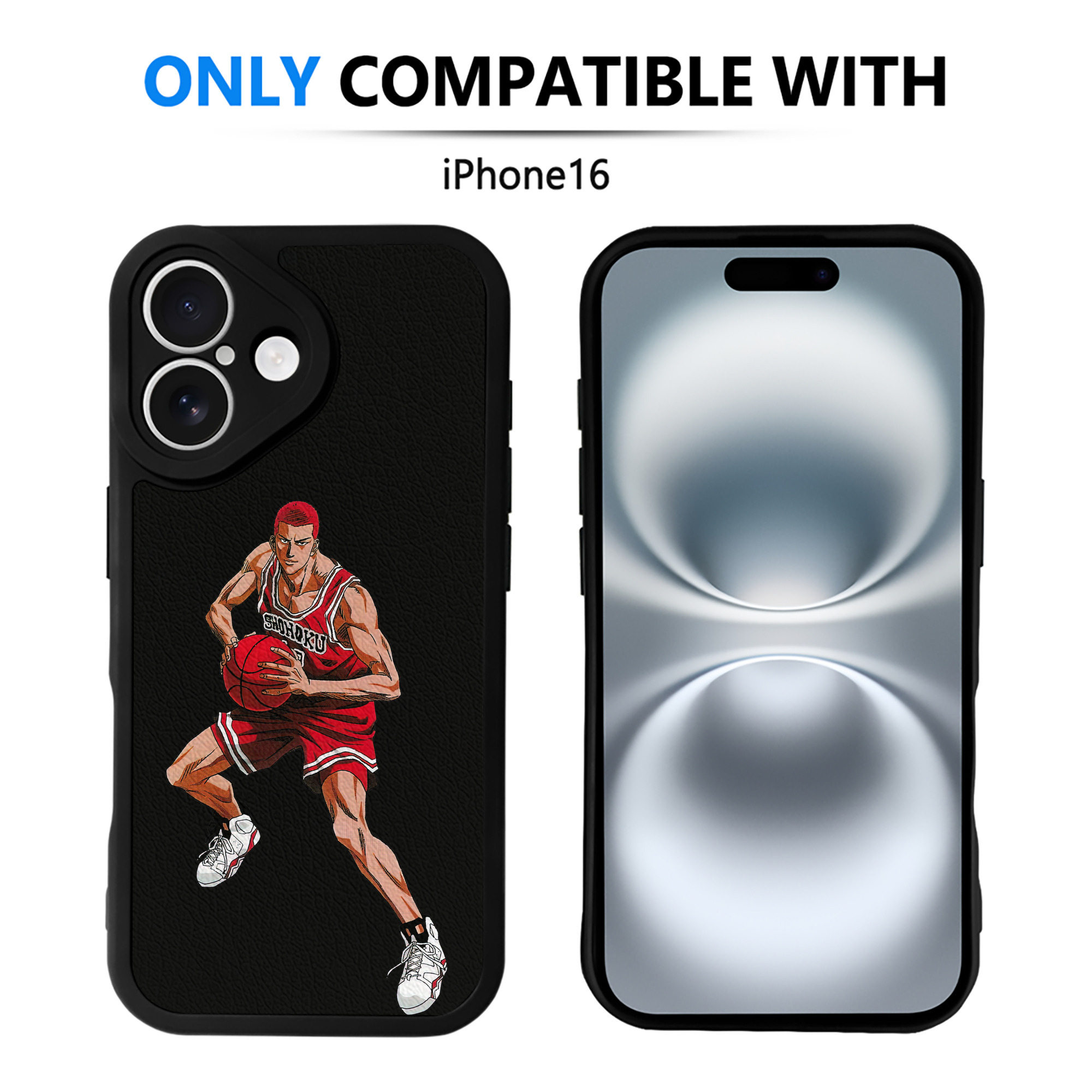 （画像用） SLAM DUNK／スラムダンク 【iPhone 16シリーズ対応】シリコンスマホケース（レザー調） 材質：シリコン